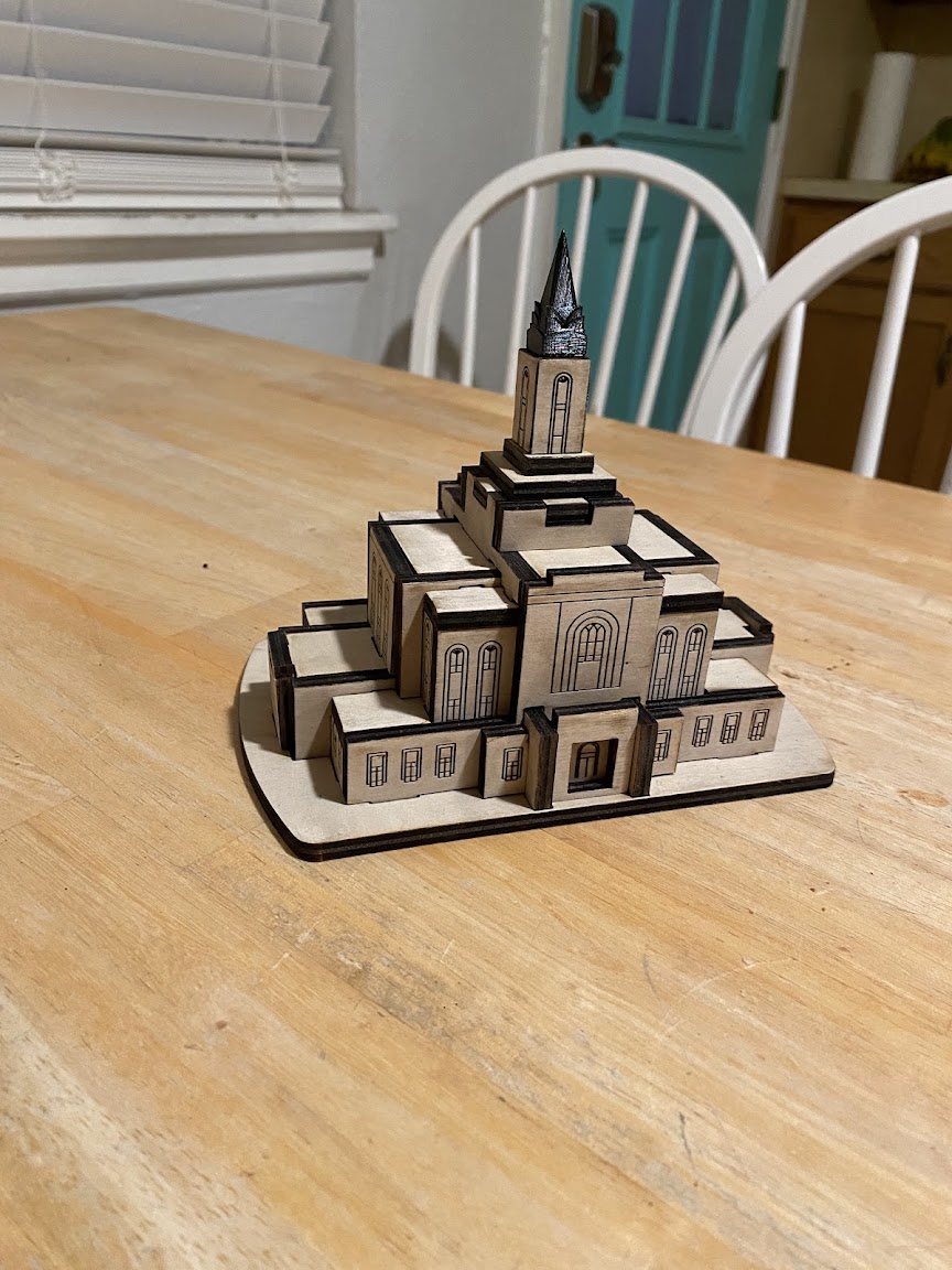 Laser Cut Orem Temple Model